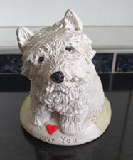 Moorcraft Blackpool Cute White Westie Dog Ornament ❤️ I Love You