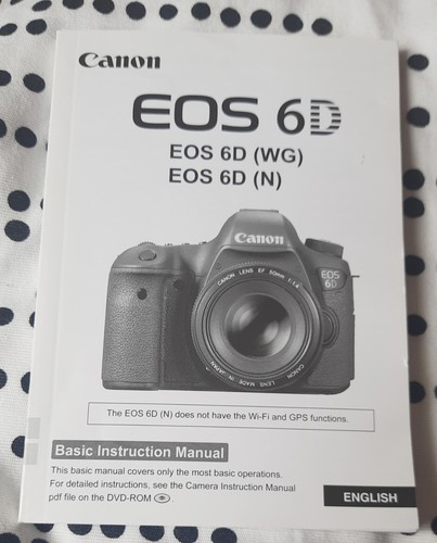 Canon original manual - 6d,