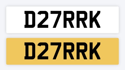 Dark private number plate - private,