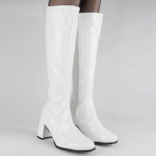 60s 70s KNEE HIGH PATENT BOOTS