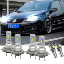 FOR VW Golf MK5 03-09 - 6X 6000K LED Xenon HID Low/High/Side Headlight Bulbs Set