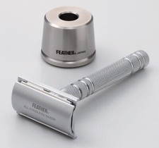 Feather Tokusen Double-edged All Stainless Leather N TAS-D1 Razor w/Stand New