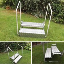 Avonstar metal double steps for static or towable caravans only used a few times