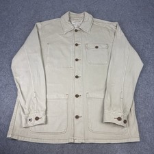 Fat Face Jacket Mens XL Tall Beige Chore Overshirt Utility Workwear Military