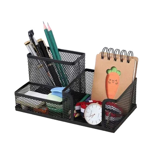 Metal mesh desk - metal, organiser