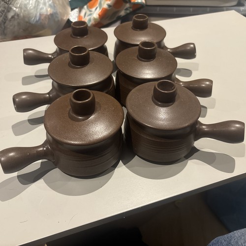 Stoneware soup bowls and - stoneware, lids