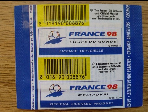 Panini france sticker pack - france, 98