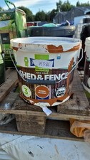 Johnstone Woodcare One Coat Garden Shed & Fence Paint 5L  Golden Chesnut DAMAGED