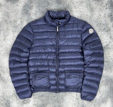 Moncler Lans Longue Saison Down Jacket 3 M 20”ptp Coat Puffa Blue Genuine Bady