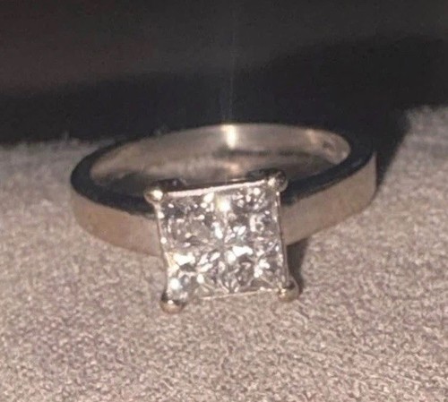 18ct white gold - white, engagement