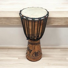 ChiselCraft Big  40cm Wooden Djembe Drum African Elephant Design Fantastic Sound