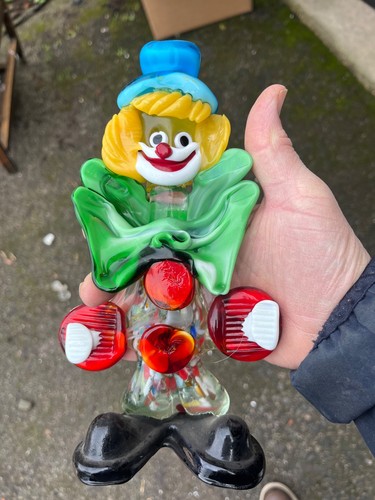 Murano glass clown figurine - glass,