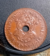 New Guinea GEORGE 6TH  1938 Penny  VERY NICE