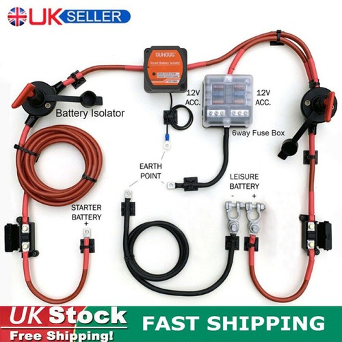 Battery split charge - battery, relay