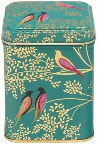 Decorative birds square tin - birds,
