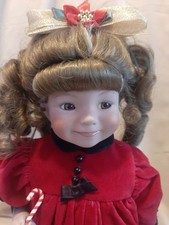 Rare Dianna Effner Ashton-Drake Christmas & Candy Canes Porcelain Doll 14" 35cm