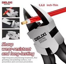 Flush Cut Electrical Wire Cable Cutters Cutting Side Snips Flush Nipper 5-8 Inch