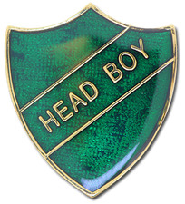 Head Boy Pin Badge in Green