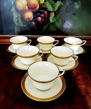  Royal Worcester Tea Coffee Cups & Saucers Ambassador Pattern Vintage 