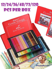 Oil Based Professional Art Colouring Colour Pencils Set RED TIN Box Various Size