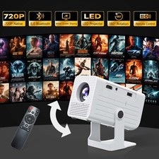 Portable LED Mini Projector With Speaker Bluetooth HD HDMI Home Theater 4K 3D UK