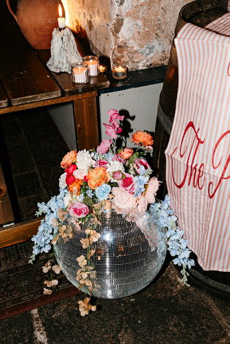Wedding disco ball table - disco,