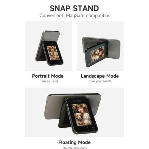 For magnetic wallet stand with - stand,