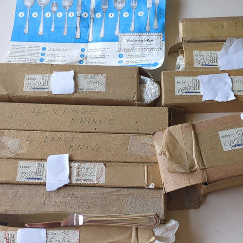 Vintage silver plated cutlery - silver,