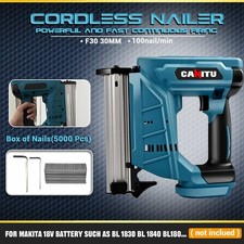 Brushless Cordless 18V Brad Nailer Nail Gun For Makita 18V Battery + 5000 Nail