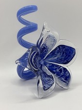 Murano Style Blue White Glass