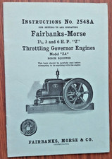 Instructions No.2548A Fairbanks Morse Model "ZA" Engines