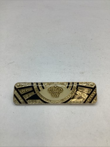 Art deco enamel - enamel, black