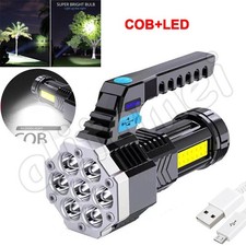 Most Powerful 7 LED USB Rechargeable LED Flashlight Super Bright Hand Torch