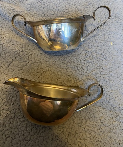 Silver plate sugar bowl - bowl, and