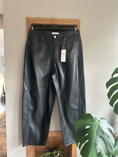 Black faux leather look - faux,