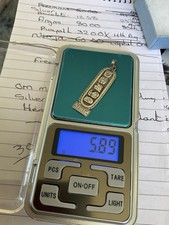 925 Sterling Silver OM MAYADesigner Hieroglyphics Ingot Pendant.