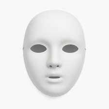 Plain White Facemask Paper