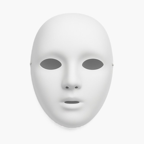 Plain white facemask paper - plain,