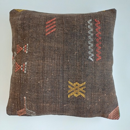Moroccan cactus silk cushion - moroccan,
