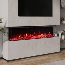 Led fireplace media wall - led,