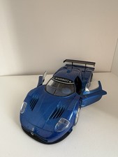 Motormax Metallic Blue Maserati MC12 Gt Supercar Diecast 1/24 Scale Toy Car