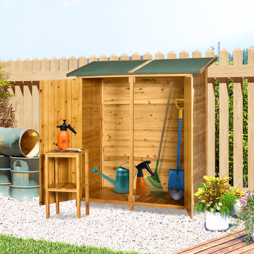 Garden wood storage shed - storage,