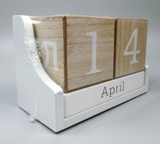 Wooden Perpetual Desk Calendar