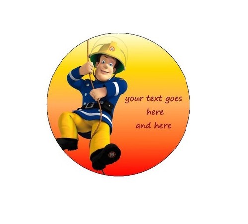 Fireman sam edible cake topper - edible,