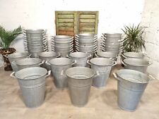 Vintage Galvanised Zinc Florist Display Tub Bucket Garden Planter Vase