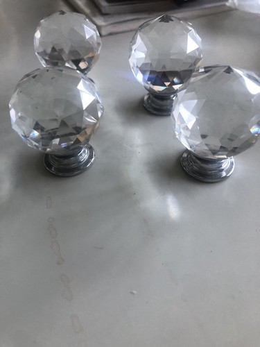 Crystal cabinet knobs - 4x,