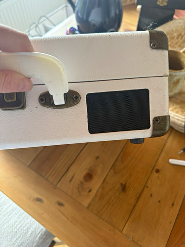 White suitcase style portable - white,
