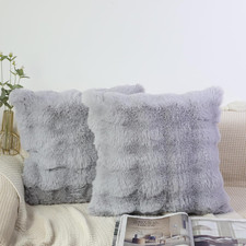 Set of 2 Beige Cushion Covers
