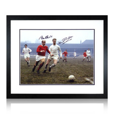 Bobby & Jack Charlton Signed Deluxe Mount Frame