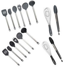 8 Piece Utensil Silicone Set Spatula Whisk Strainer Palette Knife by Vivco